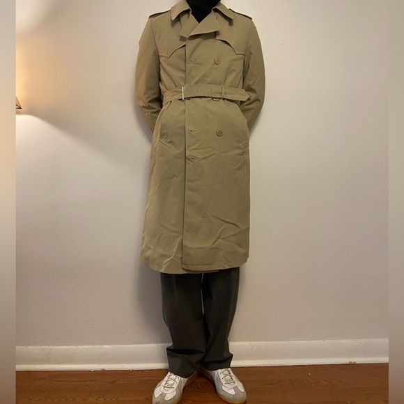 Vintage tan trench coat Size M - Picture 3 of 7